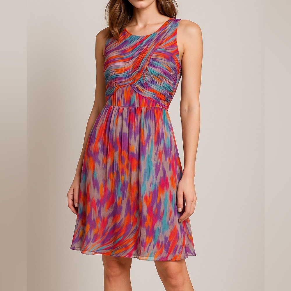 Armani Exchange Multicolor Pleated Dress Size 0